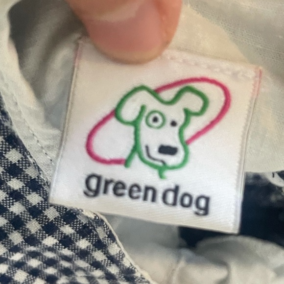 Adorable Green Dog checkered dress blue and white with butterflies size 6 RARE❤️ - Picture 8 of 12